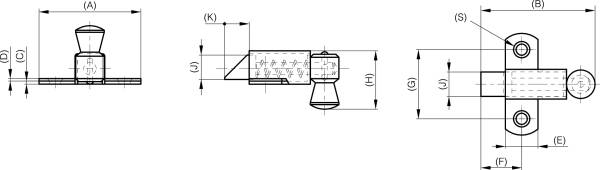 Concealed springloaded latches - bolt nose-down