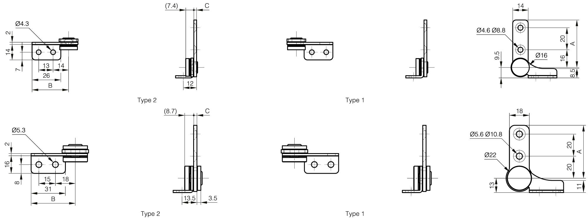 Pivot à friction B