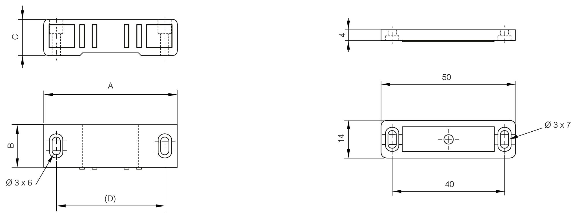 Screw-on magnetic catches with counterplate - force 4 kg