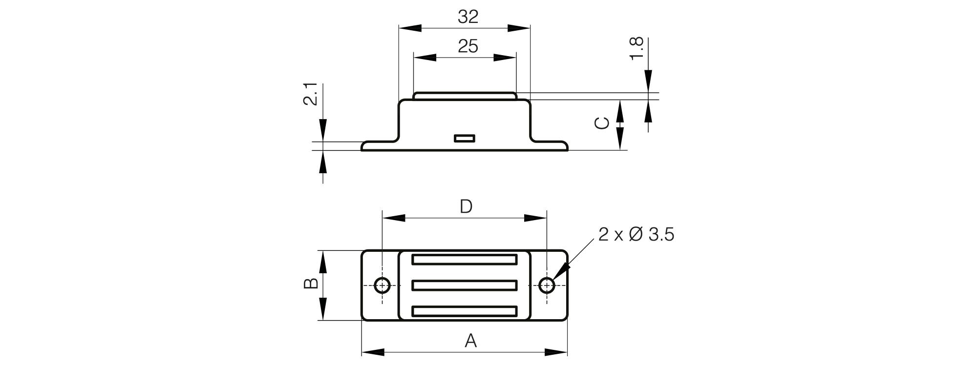 Screw-on magnetic catch without counter plate - force 7 and14 kg - high temperature resistance