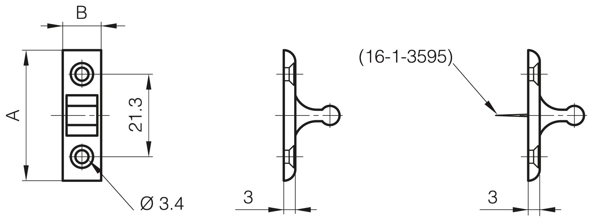 Counterplates for part number 16-1-3594