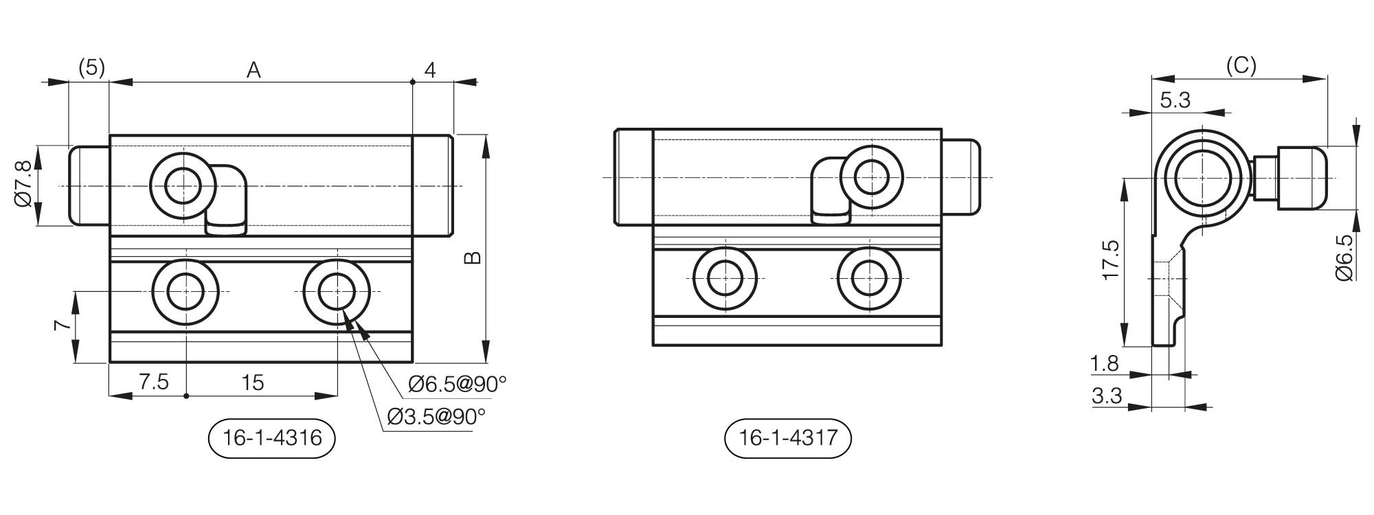 Springloaded bolt with locking system in aluminium - small dimension - B