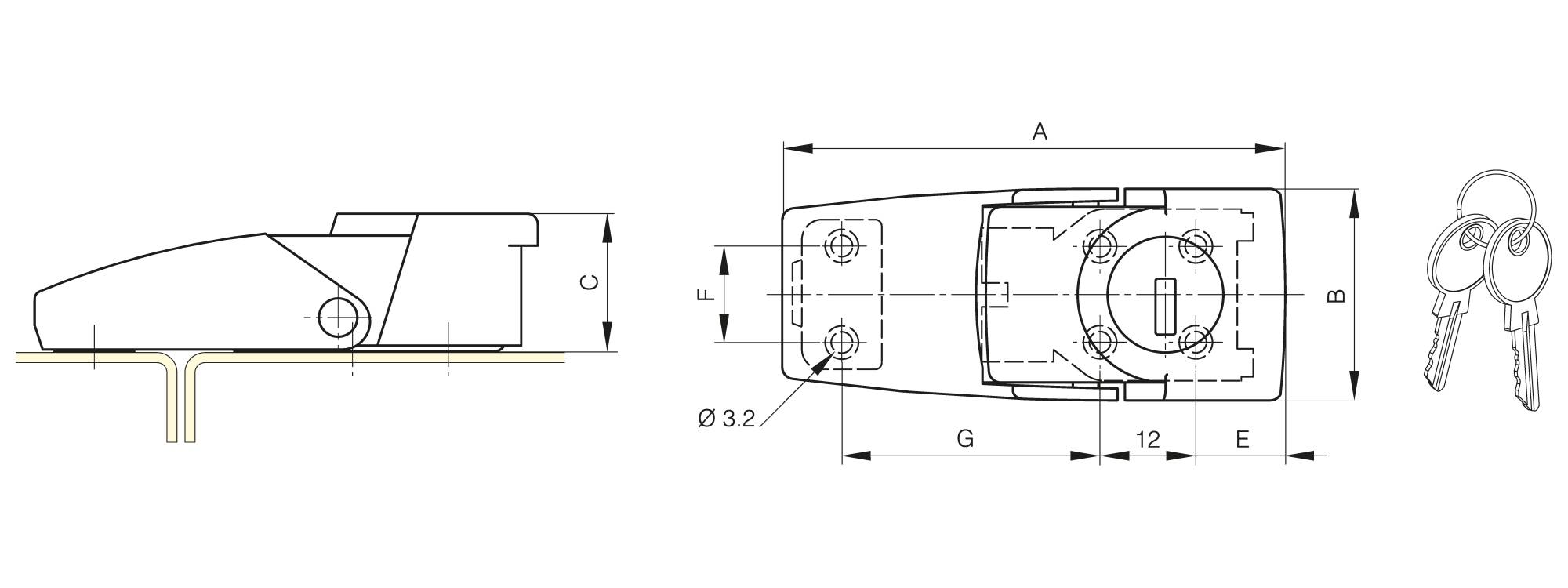 Zinc die-cast toggle latches with or without lockable options