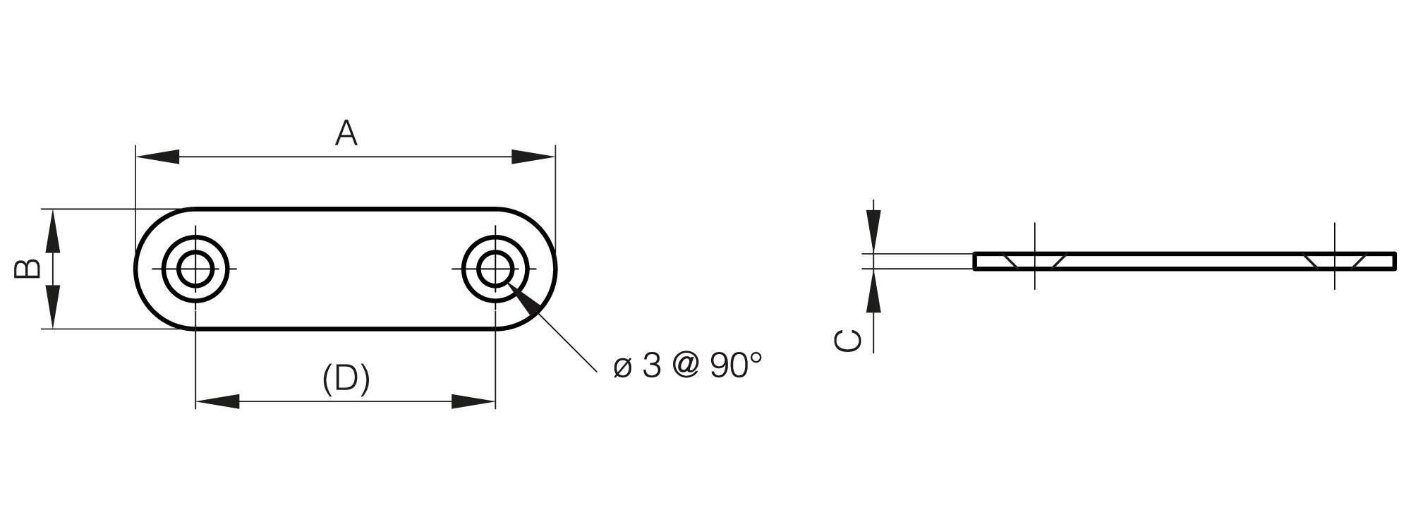 Counter plate for magnetic catch 16-7-3390