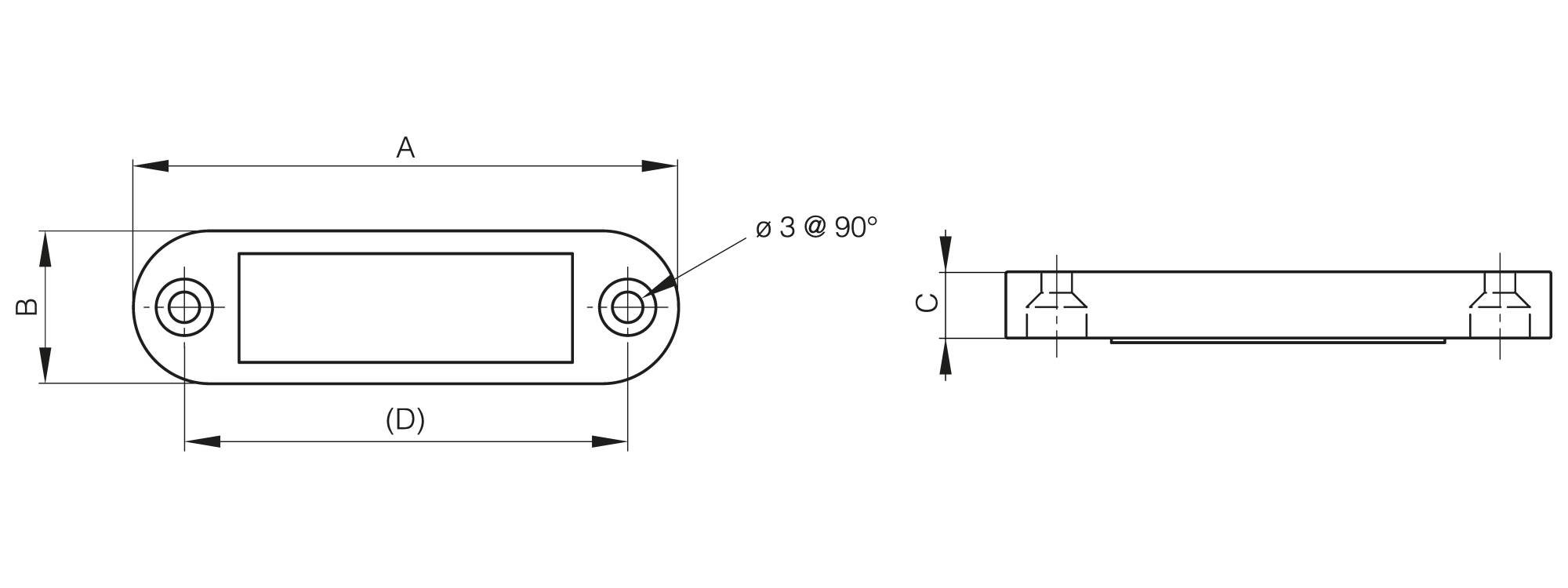 Schließblech für Riegel 16-7-3373