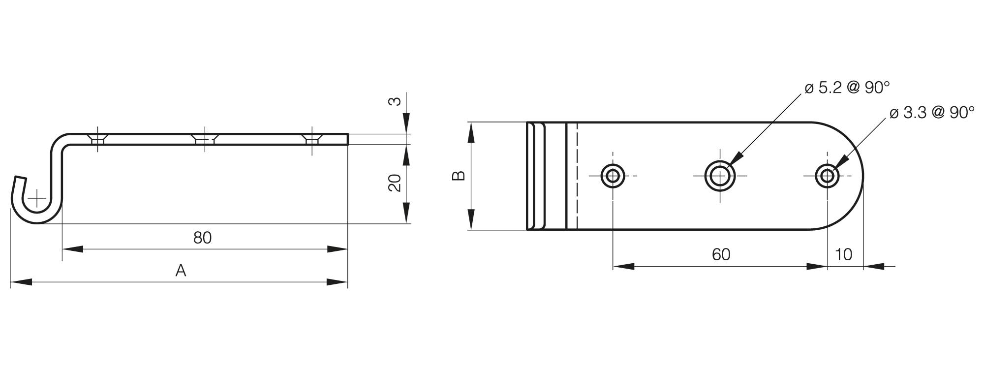 Anderes Schließblech für Verschluss 16-7-3664