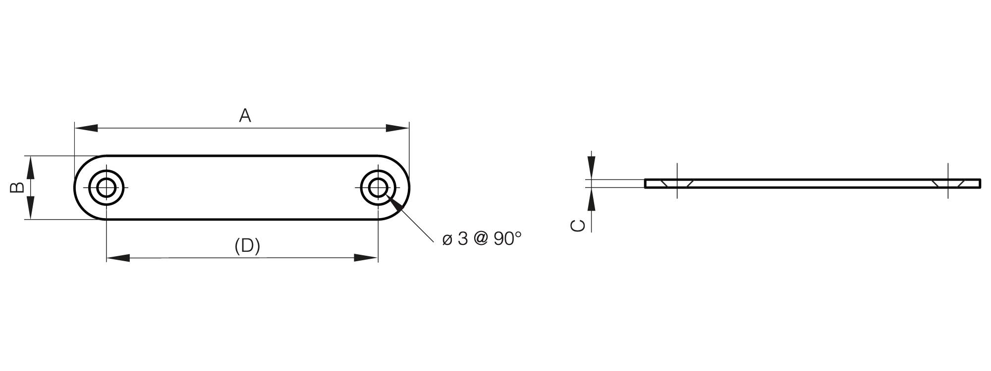 Counter plate for magnetic catch 16-7-3672