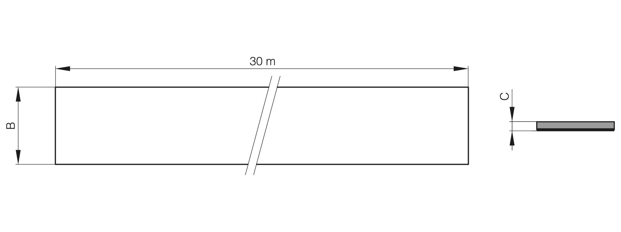 Self-adhesive magnetic profile