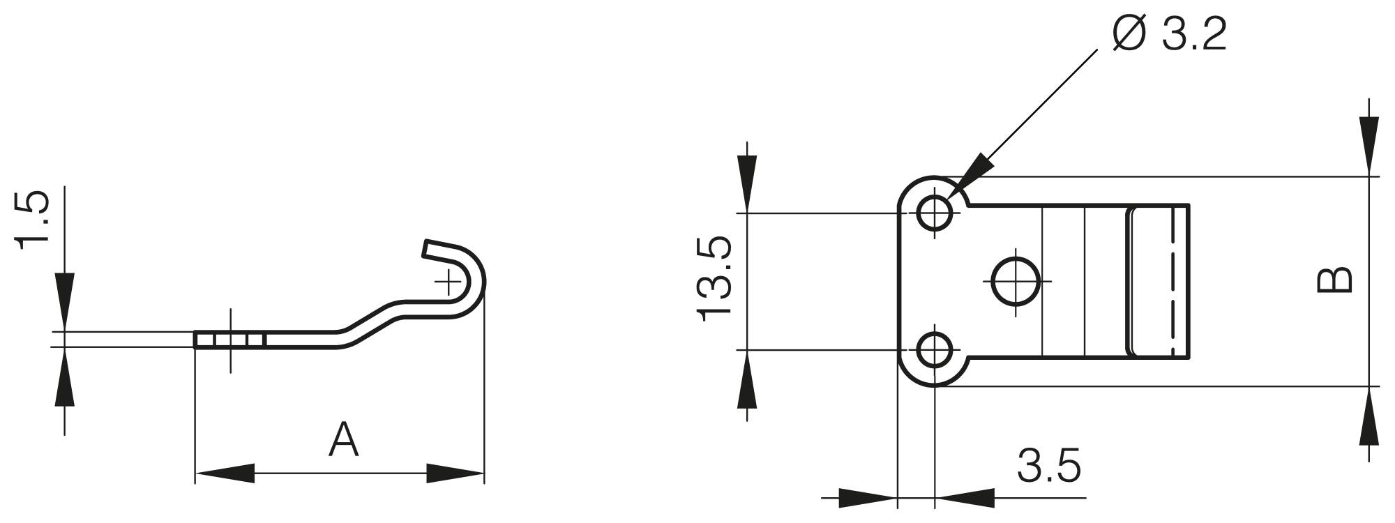 Strikes for part numbers 16-7-3735 and 16-7-3736