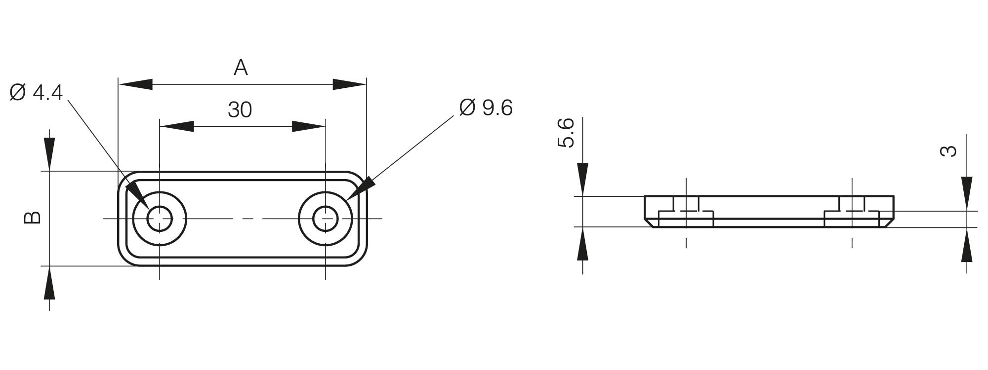 Counterplate for sealed magnetic catch 16-7-4204