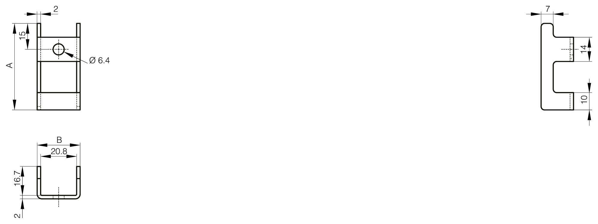 Bracket for soft closing recessed hook