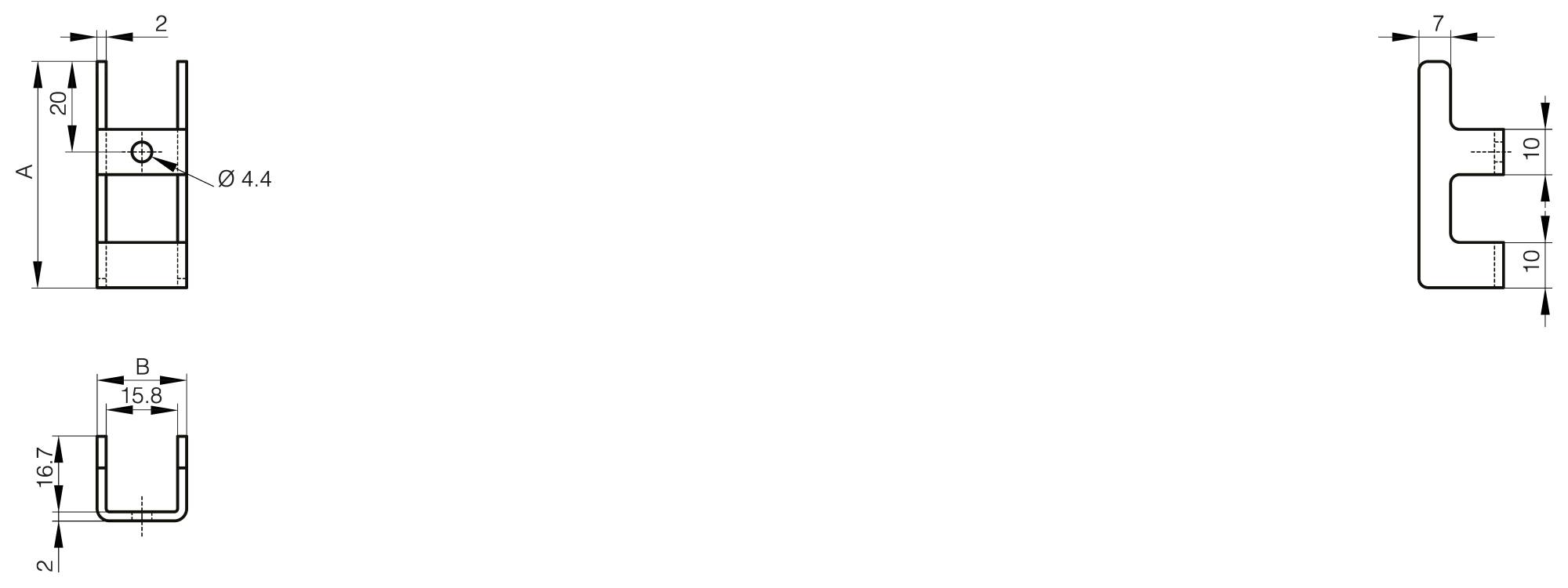 Bracket for spring loaded recessed hook