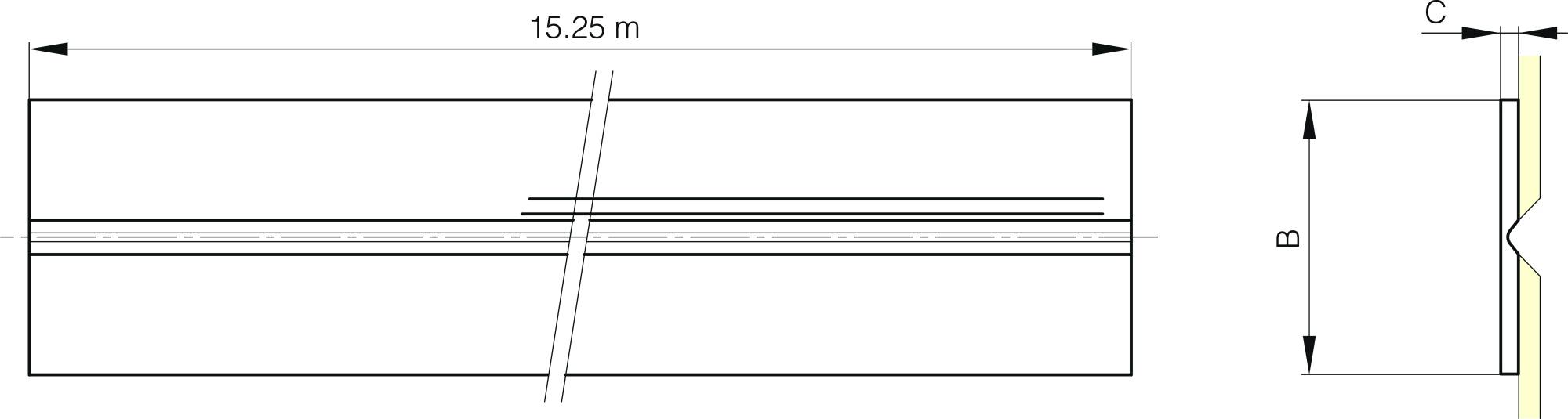 Charnières polymère en rouleaux de 15.25 mètres