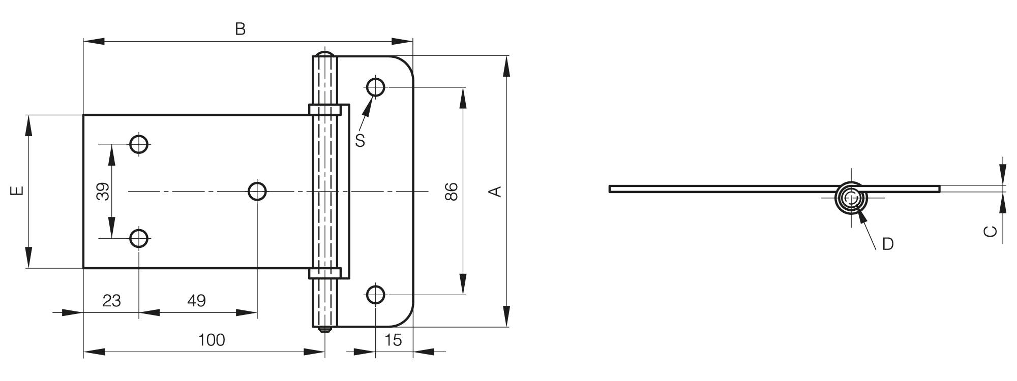 Removable pin hinges with nylon washers