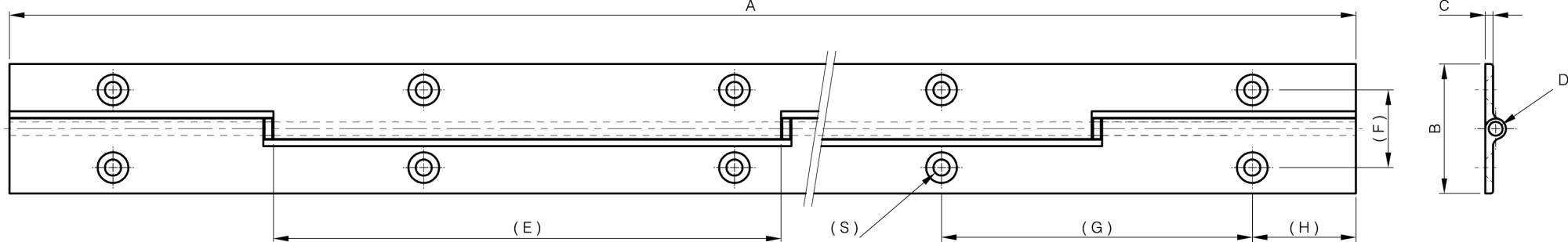 Lange design Aluminiumprofil-Scharniere