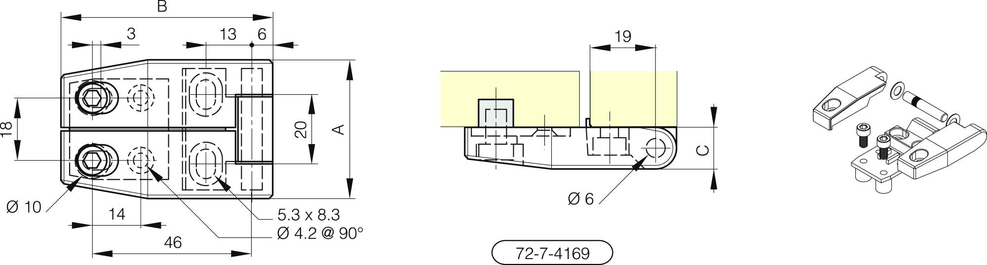 Hinges for insulated doors - Klimaflex range
