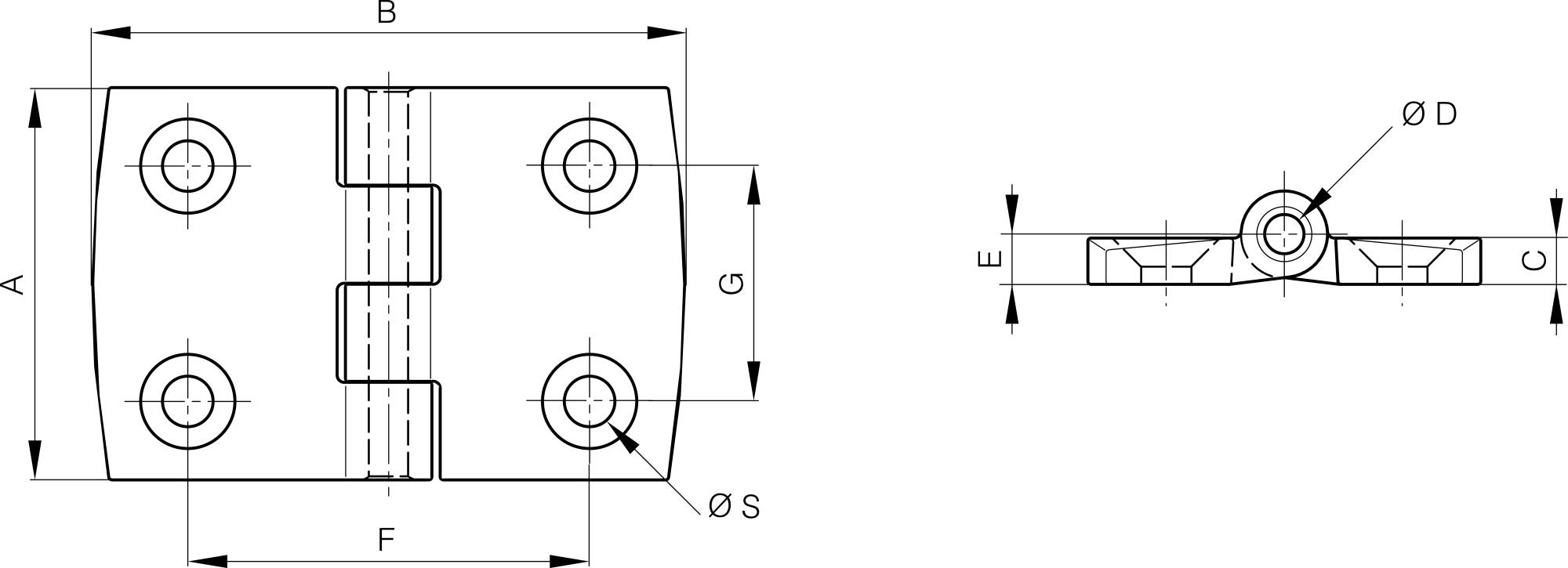 Design-Scharniere aus Zamak