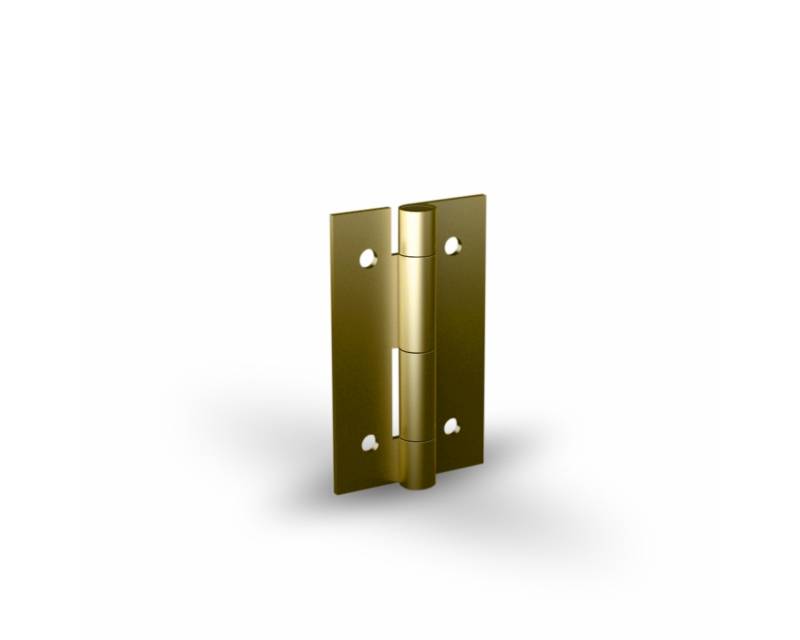 Mini Scharniere aus messingbeschichtetem Stahl 15x9 mm