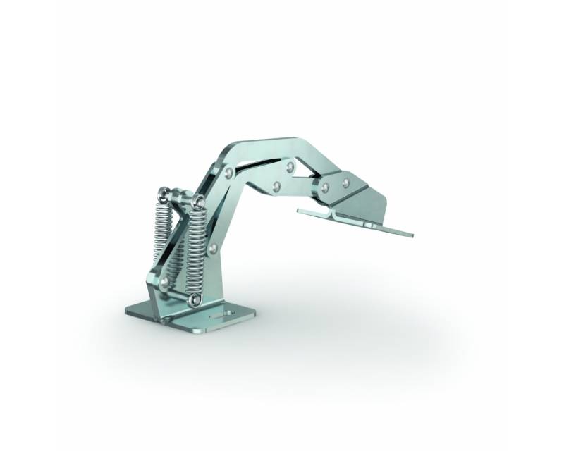 Charnière invisible bistable - 7 axes - platines acier - ouverture 110°