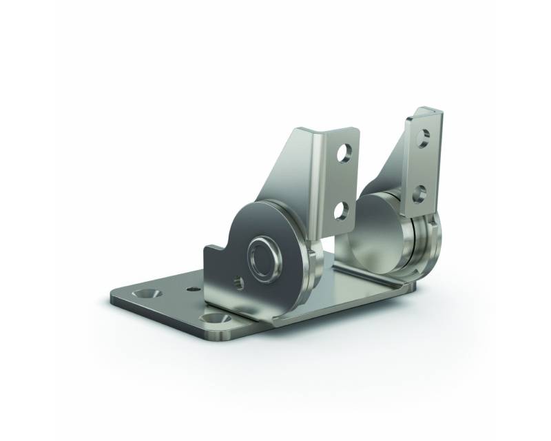 Charnière friction avec 2 axes de rotation - 50 x 76 mm