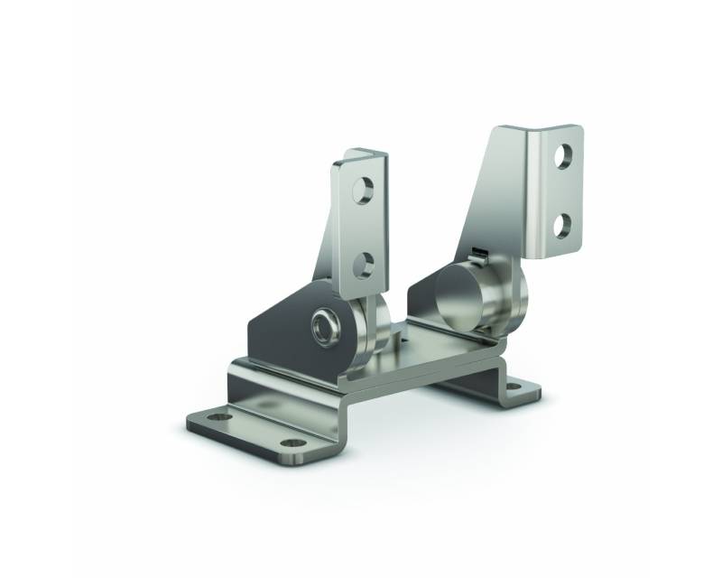 Charnière friction avec 2 axes de rotation - 30 x 60 mm