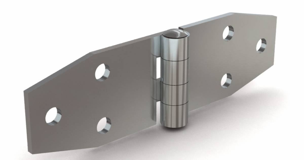 Heavy duty hinge 66 x 230 mm