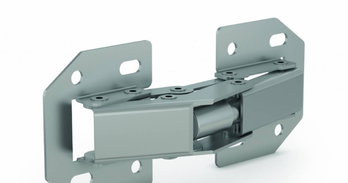 Spring loaded concealed hinges 90° opening