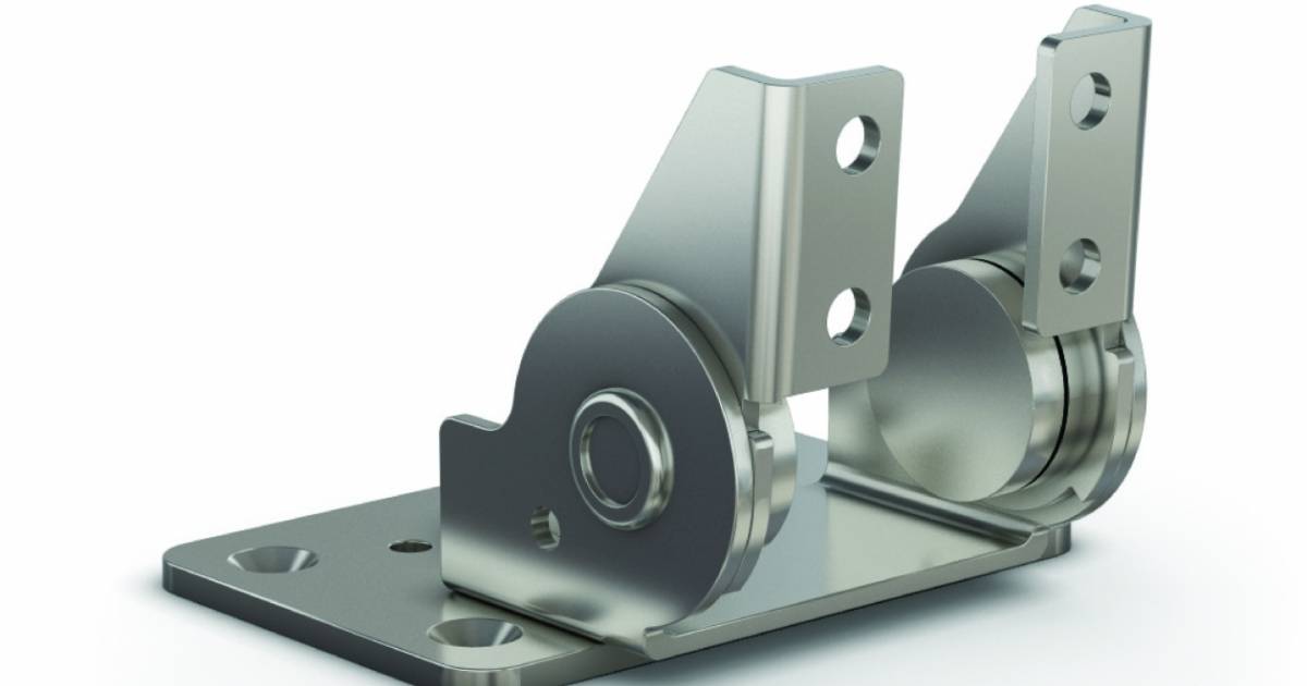 Dual axis torque hinge - 50 x 76 mm