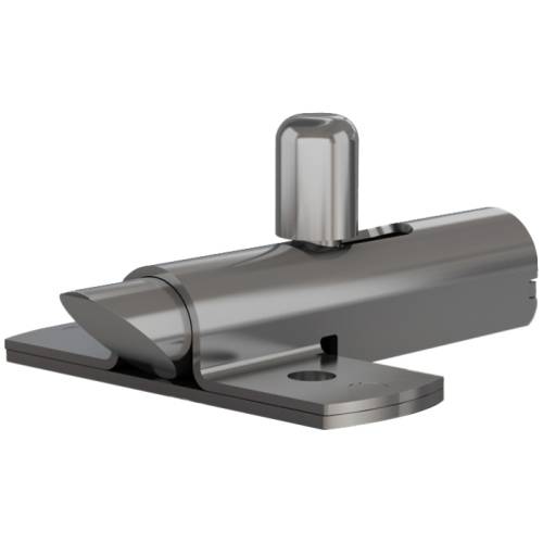 Slam latch in stainless steel - bolt nose-up