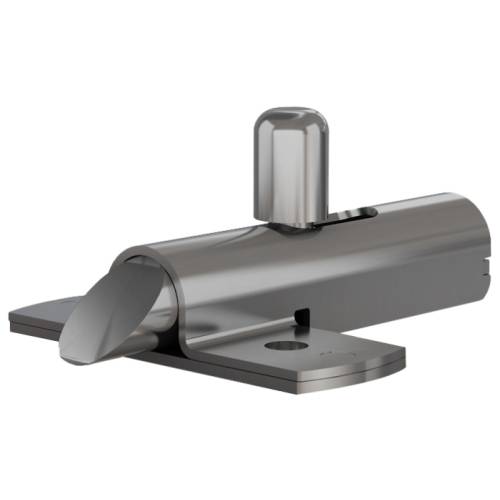 Slam latch in stainless steel - bolt nose-down