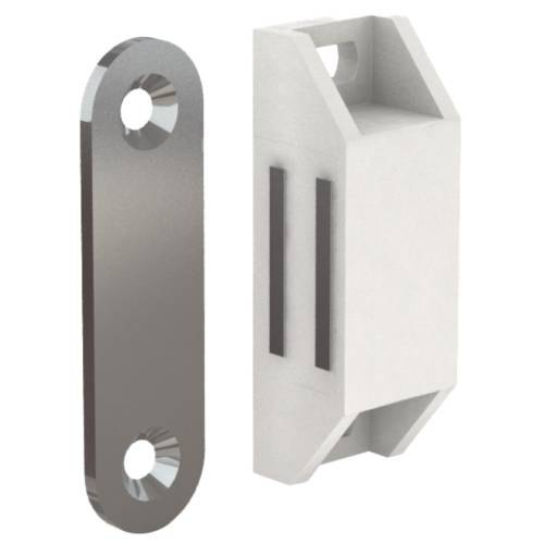 Screw-on magnetic catch with counterplate - force 3 kg