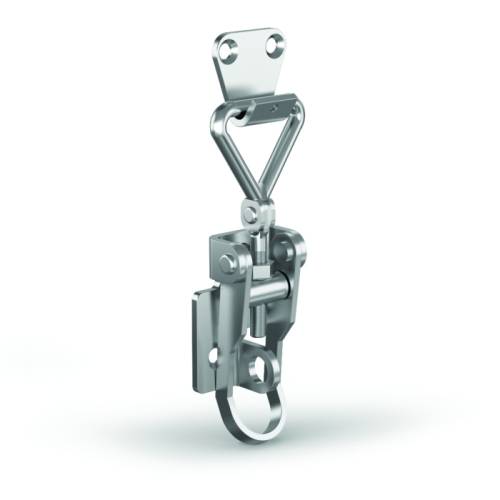 Grenouillères cadenassables réglables avec gâche 82 mm à 118 mm