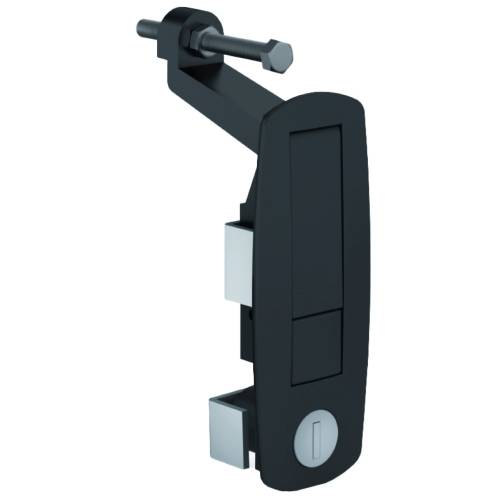 Flush compression latch with or without key