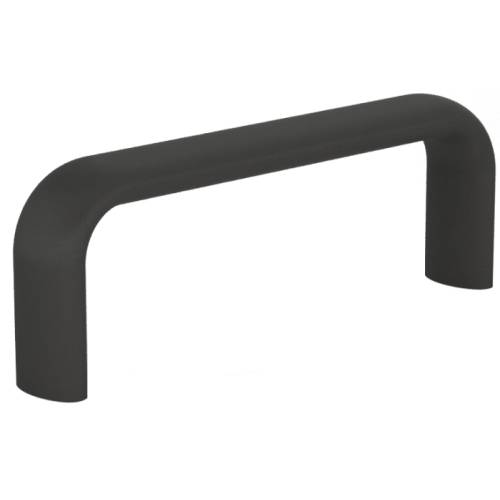 Black aluminium rear mounted grab handles 75 to 150 mm