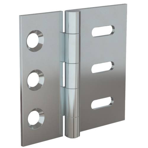 Hinge with oblong holes