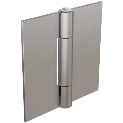 Square hinges with two offset leaves and removable pin - no holes