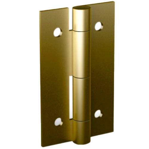 Mini brass-plated steel hinges 15 x 9 mm