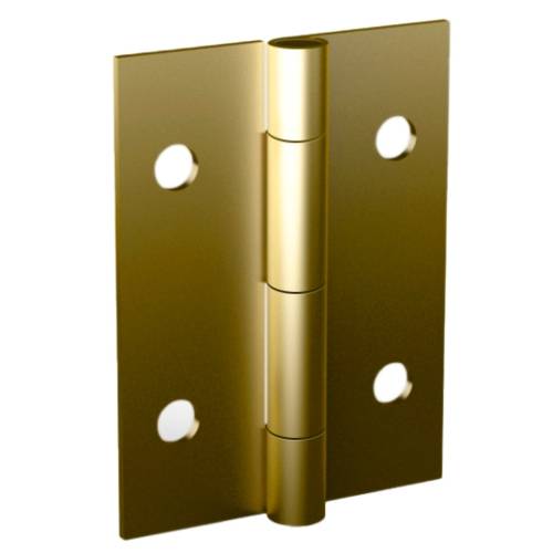 Mini brass-plated steel hinges 16 x 12 mm