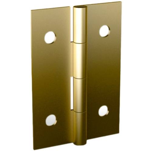 Mini brass-plated steel hinges 20x14 mm
