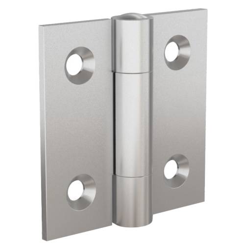 Square hinges with two offset leaves and removable pin - with 4 holes