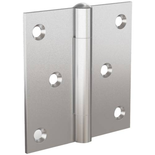 Square hinges with two offset leaves and removable pin - with 6 holes