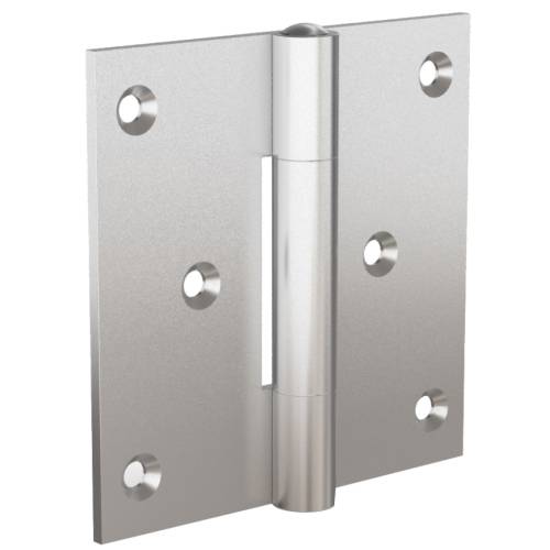 Square hinges with no offset leaf and riveted pin - with 6 holes