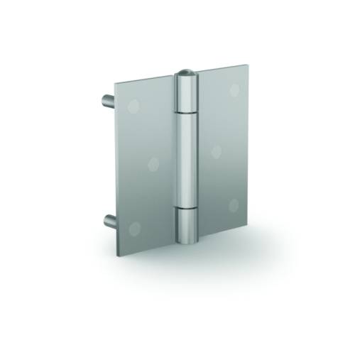 Square hinges with two offset leaves and removable pin - with 6 holes