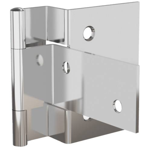Cerniera piccola con due ali piegate 55 x 53,7 mm