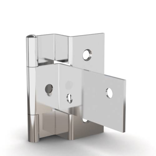 Small butt hinges with two cranked leaves and removable pin 55 x 38 mm