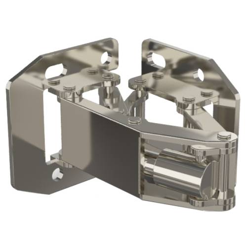 Spring loaded concealed hinges 90° opening - nickel plated