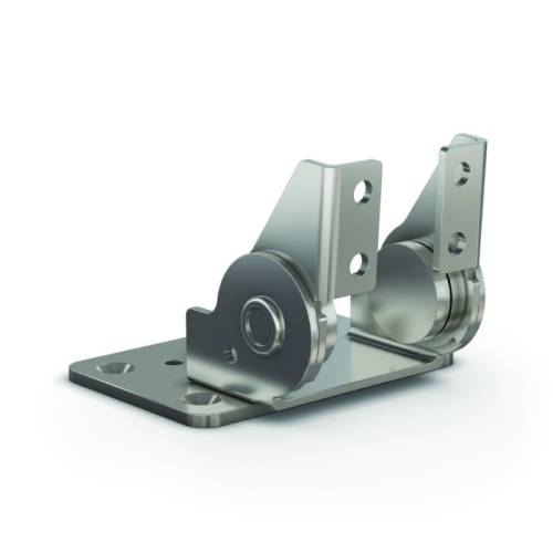 Charnière friction avec 2 axes de rotation - 50 x 76 mm