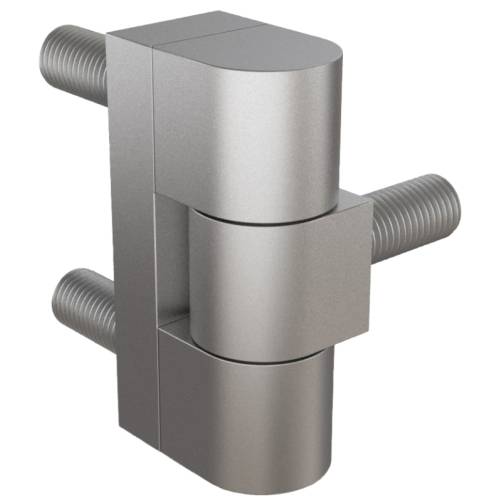Bisagra atornillable en 3 partes con placa