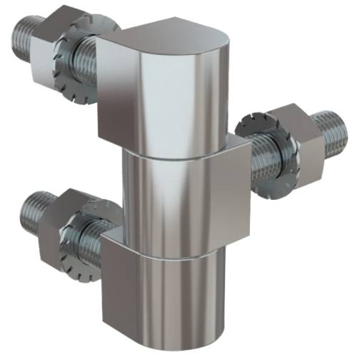 Bolt-on hinge in 3 parts - 36 mm long