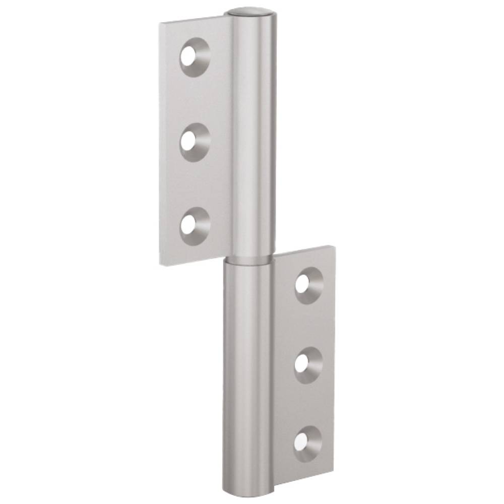 Lift-off hinges in aluminium profile with a stainless steel pin